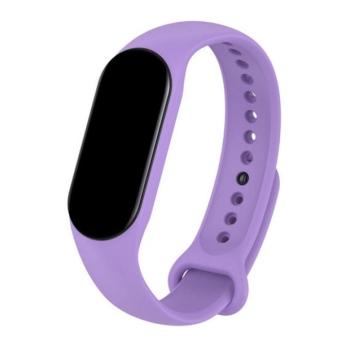 Xiaomi Mi Band 5 / Mi Band 6 / Mi Smart Band 7, szilikon pótszíj, állítható, Devia Delux Sport, levendula kép