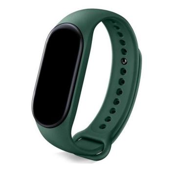 Xiaomi Mi Band 5 / Mi Band 6 / Mi Smart Band 7, szilikon pótszíj, állítható, Devia Delux Sport, sötétzöld kép