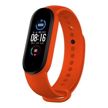 Xiaomi Mi Band 5 / Mi Band 6, szilikon pótszíj, állítható, Devia Delux Sport, narancssárga kép