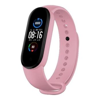 Xiaomi Mi Band 5 / Mi Band 6, szilikon pótszíj, állítható, Devia Delux Sport, rózsaszín kép
