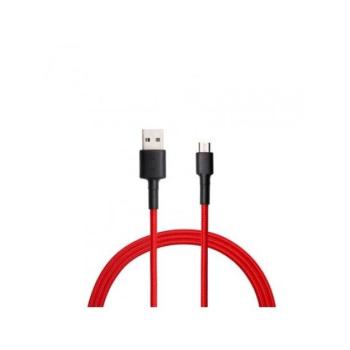 Xiaomi Mi fonott USB / USB-C töltő- és adatkábel, 1m, piros kép