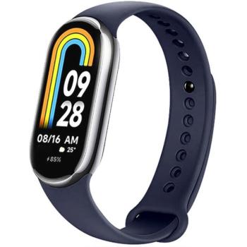 Xiaomi Mi Smart Band 8 / 9, szilikon pótszíj, állítható, TP IconBand, sötétkék kép