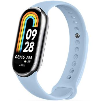 Xiaomi Mi Smart Band 8 / 9, szilikon pótszíj, állítható, TP IconBand, világoskék kép