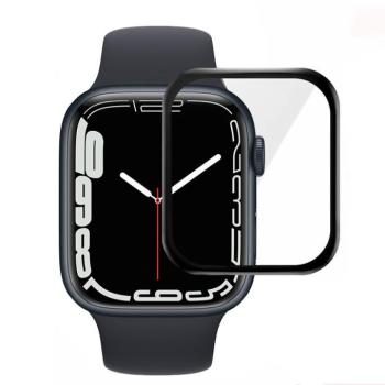 Xiaomi Mi Watch üvegfólia fekete kerettel, PMMA, akril, 9H, edzett, teljes felületen feltapad, Akril Full Glue kép