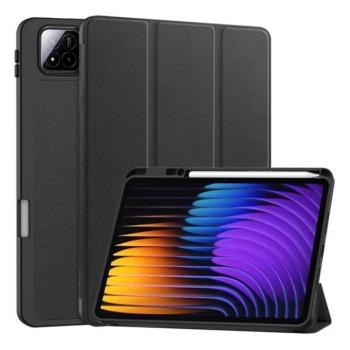 Xiaomi Pad 7 (11.2) / Pad 7 Pro (11.2), mappa tok, Trifold, érintőceruza tartó, fekete kép