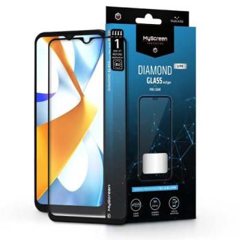 Xiaomi Poco C40 edzett üveg képernyővédő fólia - MyScreen Protector Diamond Glass Lite Edge2.5D Full Glue - fekete kép