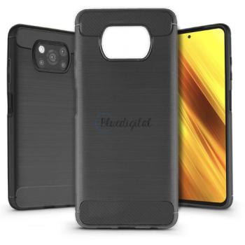 Xiaomi Poco X3/X3 Pro szilikon hátlap - Carbon - fekete kép