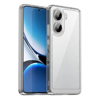 Xiaomi Poco X7 Pro, Műanyag hátlap védőtok + szilikon keret, közepesen ütésálló, átlátszó hátlap, átlátszó kép