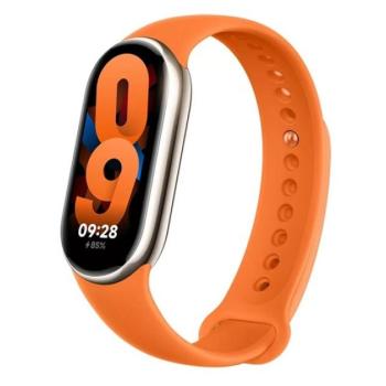 XIAOMI pótszíj (egyedi méret, szilikon) NARANCSSÁRGA Xiaomi Band 8 kép