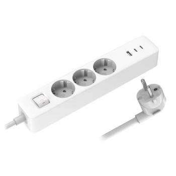 XIAOMI POWER STRIP hálózati elosztó 3 AC+USB+2 Type-C aljzat (20W, GaN, PD gyorstöltő + 150cm tápkábel) FEHÉR kép