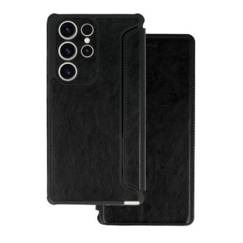 Xiaomi Redmi 12C, Oldalra nyíló tok, közepesen ütésálló, bőrhatású, fekete kép