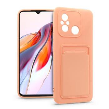 Xiaomi Redmi 12C szilikon hátlap kártyatartóval - Card Case - rózsaszín kép