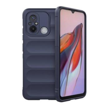 Xiaomi Redmi 12C, Szilikon tok, közepesen ütésálló, 3D minta, sötétkék kép