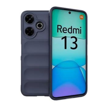 Xiaomi Redmi 13 4G / Note 13R / Poco M6 4G, Szilikon tok, közepesen ütésálló, 3D minta, sötétkék kép
