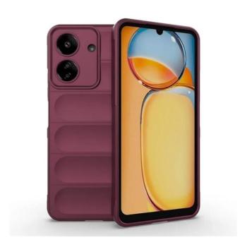 Xiaomi Redmi 13C 4G / Poco C65, Szilikon tok, közepesen ütésálló, 3D minta, bordó kép
