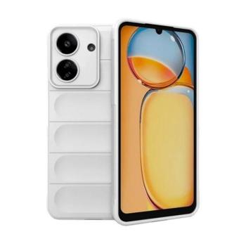 Xiaomi Redmi 13C 4G / Poco C65, Szilikon tok, közepesen ütésálló, 3D minta, fehér kép