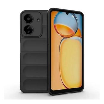 Xiaomi Redmi 13C 4G / Poco C65, Szilikon tok, közepesen ütésálló, 3D minta, fekete kép