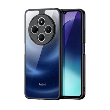 Xiaomi Redmi 14C / Poco C75, Műanyag hátlap védőtok + szilikon keret, Dux Ducis Aimo, átlátszó/fekete kép