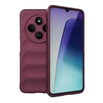 Xiaomi Redmi 14C / Poco C75, Szilikon tok, közepesen ütésálló, 3D minta, bordó kép