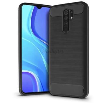 Xiaomi Redmi 9 szilikon hátlap - Carbon - fekete kép