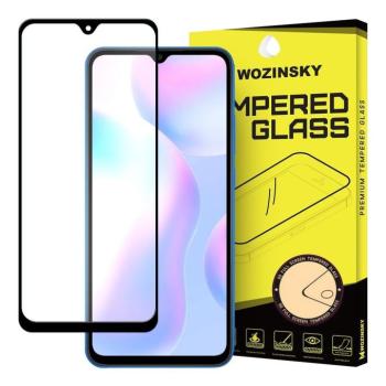 Xiaomi Redmi 9A / 9C / 9AT edzett üveg FEKETE TELJES KÉPERNYŐS FULL SCREEN HAJLÍTOTT tempered glass kijelzőfólia kijelzővédő védőfólia karcálló kijelzős kép
