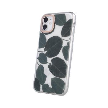 Xiaomi Redmi 9T hátlap tok, TPU tok, levél mintás, Ultra Trendy Green Leaves kép