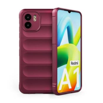 Xiaomi Redmi A1 / A2, Szilikon tok, közepesen ütésálló, 3D minta, bordó kép