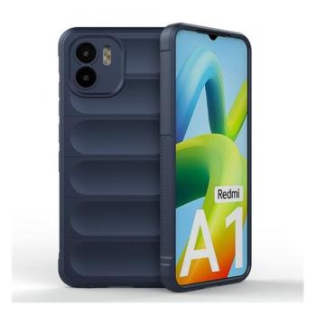 Xiaomi Redmi A1 / A2, Szilikon tok, közepesen ütésálló, 3D minta, sötétkék kép