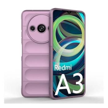 Xiaomi Redmi A3, Szilikon tok, közepesen ütésálló, 3D minta, lila kép