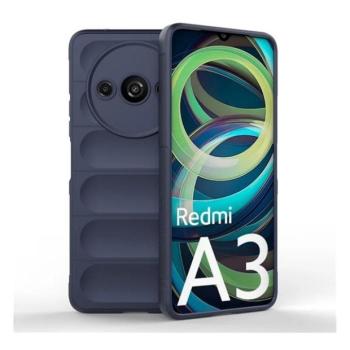 Xiaomi Redmi A3, Szilikon tok, közepesen ütésálló, 3D minta, sötétkék kép