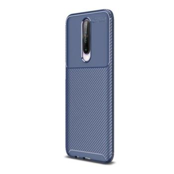Xiaomi Redmi K30 / K30 5G / Poco X2, Szilikon tok, közepesen ütésálló, légpárnás sarok, karbon minta, kék kép