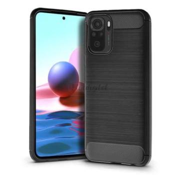 Xiaomi Redmi Note 10/Note 10S szilikon hátlap - Carbon - fekete kép
