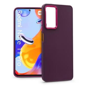 Xiaomi Redmi Note 11 Pro/Redmi Note 11 Pro 5G szilikon hátlap - Frame - bíbor kép