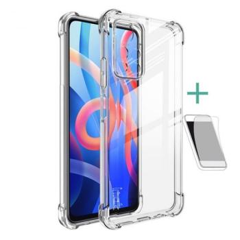 Xiaomi Redmi Note 11T 5G / Note 11S 5G / Poco M4 Pro 5G, Szilikon tok, közepesen ütésálló, légpárnás sarok, IMAK, átlátszó kép