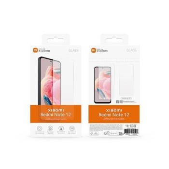 Xiaomi Redmi Note 12 4G, Kijelzővédő fólia, ütésálló fólia (az íves részre NEM hajlik rá!), Tempered Glass (edzett üveg), Clear, gyári kép
