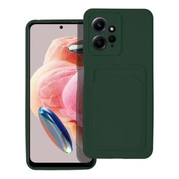 Xiaomi Redmi Note 12 5G / Poco X5 szilikon tok, hátlap tok, bankkártya tartós, zöld, Card kép