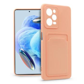 Xiaomi Redmi Note 12 Pro 5G/Poco X5 Pro 5G szilikon hátlap kártyatartóval - CardCase - rózsaszín kép