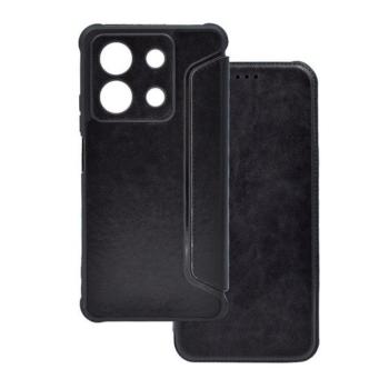 Xiaomi Redmi Note 13 4G, Oldalra nyíló tok, közepesen ütésálló, bőrhatású, fekete kép