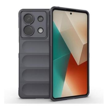 Xiaomi Redmi Note 13 5G, Szilikon tok, közepesen ütésálló, 3D minta, sötétszürke kép