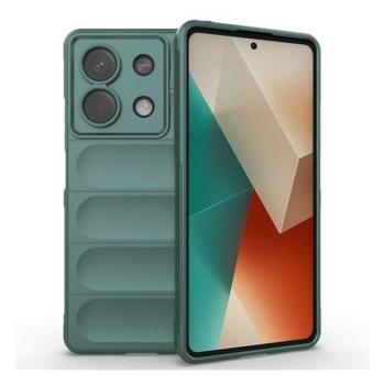 Xiaomi Redmi Note 13 5G, Szilikon tok, közepesen ütésálló, 3D minta, sötétzöld kép