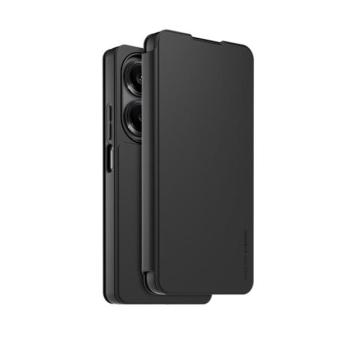 Xiaomi Redmi Note 13 Pro 4G bőr hatású oldalra nyíló gyári tok karpánttal, fekete kép
