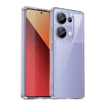 Xiaomi Redmi Note 13 Pro 4G / Poco M6 Pro 4G, Műanyag hátlap védőtok + szilikon keret, közepesen ütésálló, átlátszó hátlap, átlátszó kép