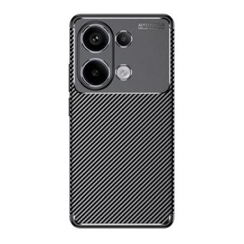 Xiaomi Redmi Note 13 Pro 4G / Poco M6 Pro 4G, Szilikon tok, közepesen ütésálló, légpárnás sarok, karbon minta, fekete kép