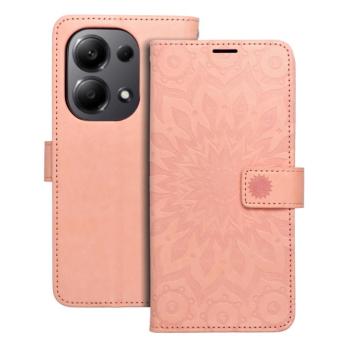 Xiaomi Redmi Note 13 Pro 4G telefon tok, könyvtok, oldalra nyíló tok, mágnesesen záródó, barackvirág, mandala, Mezzo kép