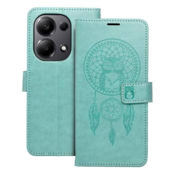 Xiaomi Redmi Note 13 Pro 4G telefon tok, könyvtok, oldalra nyíló tok, mágnesesen záródó, zöld, dreamcatcher, Forcell Mezzo kép