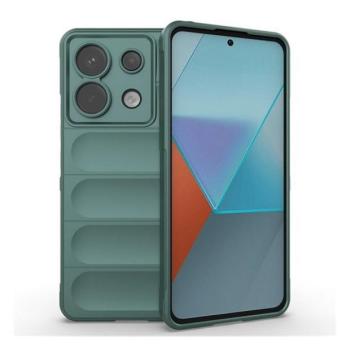 Xiaomi Redmi Note 13 Pro 5G / Poco X6 5G, Szilikon tok, közepesen ütésálló, 3D minta, sötétzöld kép
