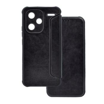 Xiaomi Redmi Note 13 Pro Plus 5G, Oldalra nyíló tok, közepesen ütésálló, bőrhatású, fekete kép