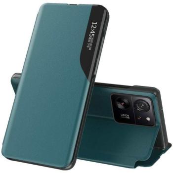 Xiaomi Redmi Note 14 4G (Global), Oldalra nyíló tok, stand, hívás mutatóval, Wooze FashionBook, zöld kép