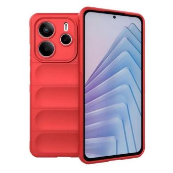 Xiaomi Redmi Note 14 5G (Global), Szilikon tok, közepesen ütésálló, 3D minta, piros kép
