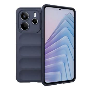 Xiaomi Redmi Note 14 5G (Global), Szilikon tok, közepesen ütésálló, 3D minta, sötétkék kép